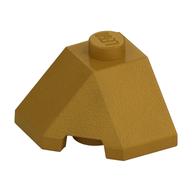 Brick Wedged, Sloped 45° 2 x 2 Corner (Pearl Gold)