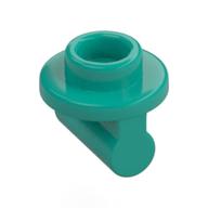 Plate Special Round 1 x 1 with Hollow Stud and Bar on Underside - Long Space (Dark Turquoise)