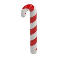 Candy Cane with Red Stripes Pattern (White)