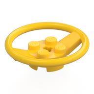 Steering Wheel with 4 Studs on Center (Yellow)
