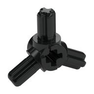 Technic Axle Connector Hub with 3 Axles at 120° (Black)