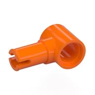 Technic Pin Connector Hub with 1 Pin with Friction Ridges Lengthwise [Centered Friction Ridge] (Orange)