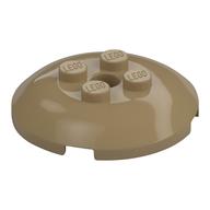 Dish 4 x 4 with 4 Studs (Dark Tan)