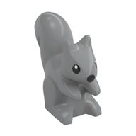 Animal, Squirrel, Standing, Black Eyes and Nose Print (Light Bluish Gray)