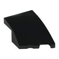 Brick Wedged, Curved 3 x 2 with Stud Notch Right (Black)