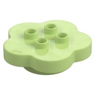 Duplo Flower 4 x 4 x 1 with 4 Top Studs (Yellowish Green)