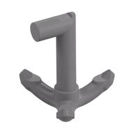 Tool Grappling Hook with 90° Shaft (Flat Silver)