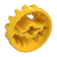 Technic Gear 14 Tooth Bevel with Axle Hole (Yellow)