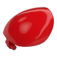 Large Figure Shoulder Cover, Armor, Round, Smooth with Bar (Red)