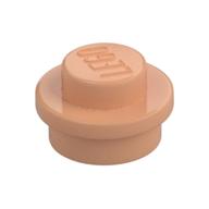Plate Round 1 x 1 with Solid Stud (Nougat)
