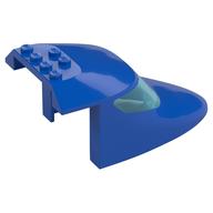 Aircraft Fuselage Curved Forward 6 x 10 x 4 Top with 2 Trans-Blue Window Panes (Blue)