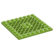 Plate Special 8 x 8 with Grille [Hole in Center] (Lime)