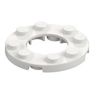 Plate Round 4 x 4 with 2 x 2 Round Opening (White)