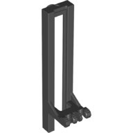 Forklift Mast Wide 1 x 2 Hinge Plate Locking with Rubber Belt Holder [Reinforced] (Black)