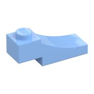 Brick Curved, 3 x 1 with 1/3 Inverted Cutout (Bright Light Blue)