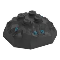 Rock 4 x 4 x 1 1/3, Top with Trans-Light Blue Crystals Pattern (Pearl Titanium)