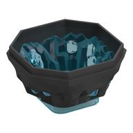Rock 4 x 4 x 1 2/3, Bottom with Trans-Light Blue Crystals Pattern (Pearl Titanium)