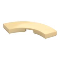 Tile 3 x 3 Curved, Macaroni (Tan)