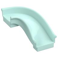 Duplo Playground Slide Curved Right 90° (Light Aqua)