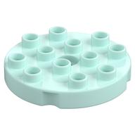 Duplo Plate Round 4 x 4 (Light Aqua)