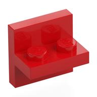 Bracket 2 x 2 with 1 x 2 Vertical Studs (Red)
