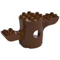 Duplo Plant Tree Trunk 4 x 10 x 4 with Two Branches (Reddish Brown)