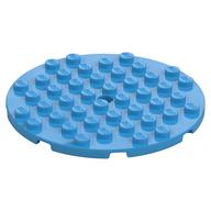 Plate Round 8 x 8 (Dark Azure)