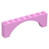 Brick Arch 1 x 8 x 2 Raised (Bright Pink)