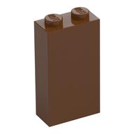 Brick 1 x 2 x 3 with Bottom Stud Holder (Reddish Brown)