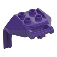 Plate Special, 2 x 2 Studs and Handle, Closed Ends (Mech Chest Plate / Armor) (Dark Purple)