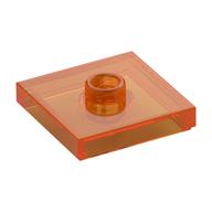Plate Special 2 x 2 with Groove and Center Stud (Jumper) (Trans-Orange)