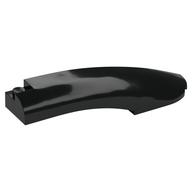 Brick Round, Curved 10 x 2 x 2 with Rounded End Right (Black)