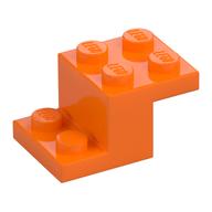 Bracket 3 x 2 x 1 1/3 with Bottom Stud Holder (Orange)