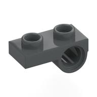 Plate Special 1 x 2 with Pin Hole Underneath (Dark Bluish Gray)