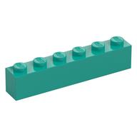 Brick 1 x 6 (Dark Turquoise)