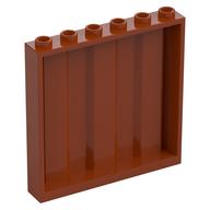 Panel 1 x 6 x 5 [Vertical Corrugated] (Dark Orange)