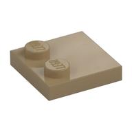 Plate Special 2 x 2 with Only 2 studs (Dark Tan)