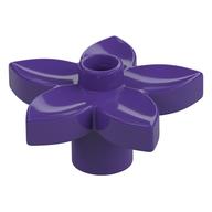 Duplo Plant, Flower with 1 Top Stud (Dark Purple)
