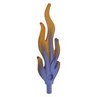 Wave / Flame Rounded Large with Marbled Trans-Orange Pattern (Opal Trans-Purple)