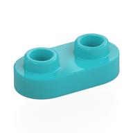 Plate Special 1 x 2 Rounded with 2 Open Studs (Medium Azure)