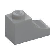 Brick Curved 2 x 1 with Inverted Cutout (Light Bluish Gray)