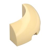 Brick Round Corner 3 x 3 x 1 No Studs (Tan)