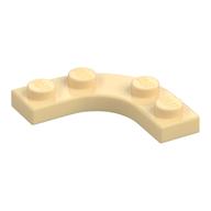 Plate Round Corner 3 x 3 with 2 x 2 Round Cutout (Tan)