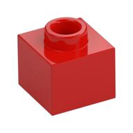 Plate 1 x 1 x 2/3 with Open Stud (Red)
