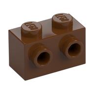 Brick Special 1 x 2 with 2 Studs on 1 Side (Reddish Brown)