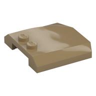 Brick Wedged, Curved Triple 4 x 4 x 2/3, 2 Studs (Dark Tan)