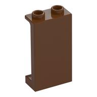 Panel 1 x 2 x 3 [Side Supports / Hollow Studs] (Reddish Brown)