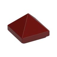 Brick Sloped 45° 1 x 1 x 2/3 Quadruple Convex [Pyramid] (Dark Red)