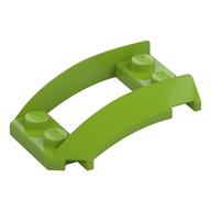 Wheel Arch, Curved Wedge 4 x 3 with 2 x 2 Opening and 4 Studs (Lime)