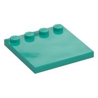 Plate Special 4 x 4, Studs on One Edge Plain] (Dark Turquoise)